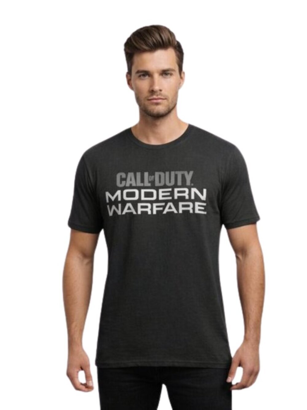 Call of Duty Modern Warfare Graphic Tee Gray Size Large Gamer Shirt